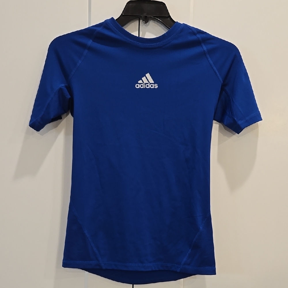 Adidas AlphaSkin Blue Short Sleeve Performance Tee